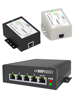 Vorp Energy DC to PoE Power Over Ethernet Converter/Injector