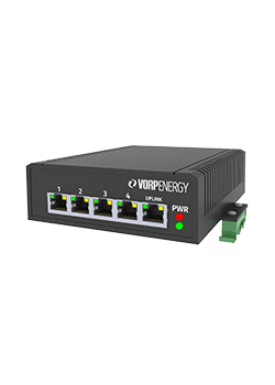 Vorp Energy DINPoE5 5 output Power over Ethernet Injector and Switch