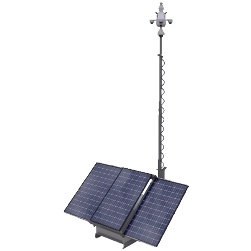 Solar Surveillance Tower Skid - 1200W
